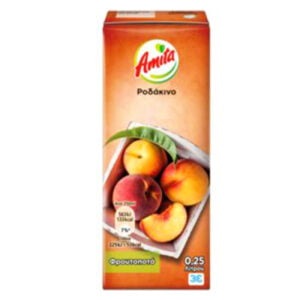 Greek natural peach juice AMITA 27x250ml