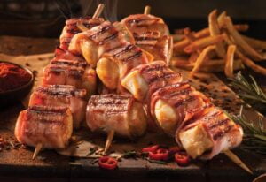 Frozen chicken and bacon souvlaki 100gr 5kg LAF
