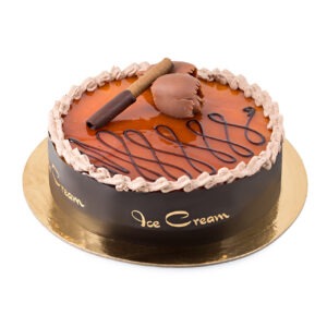 Greek round CARAMEL-COCOA MISS GELO ice cream cake PAPA code 117056