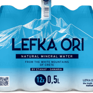 Greek natural mineral water LEFKA ORI 24x500ml pet
