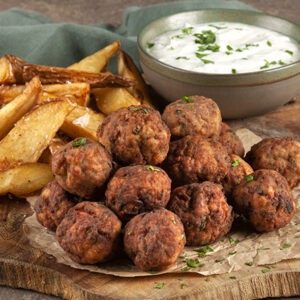 Greek style beef meatballs (homemade recipe) KREARISTON 6kg/case code 803027