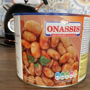 Greek traditional gigantes (BUTTER BEANS) in tomato sauce ONASSIS 6x2kg