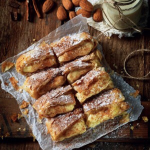 Authentic tradional Greek almond filling vegan bougatsa 20x555gr HZ code 160701