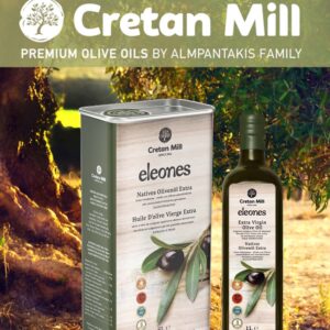 Greek EVOO ELEONES Cretan Mills 3lt tin