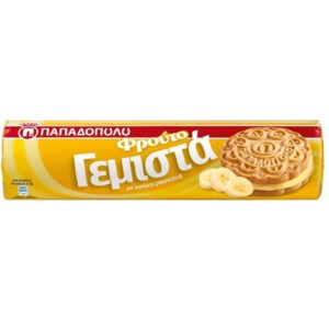 Greek style SANDWICH BANANA BISCUITS PAPADOPOULOU 12x200gr