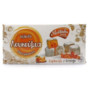 Greek traditional delight ORANGE LOUKOUMI MELETIADIS 16x300gr
