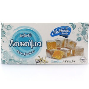 Greek traditional delight VANILLA LOUKOUMI MELETIADIS 16x300gr