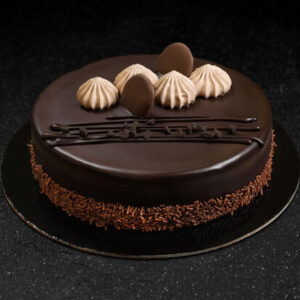 Greek style frozen rounded birthday CHOCOLATE cake approx. 1,1kg GS code 01475