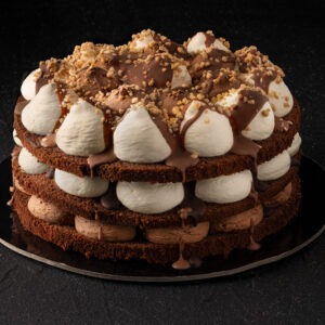 Greek style frozen rounded NAKED COOKIES cake approx. 1,5kg GS code 01693