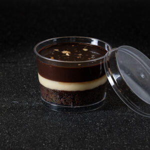 Greek style frozen individual cake BROWNIES in bowl 16x160gr/case GS code 02526