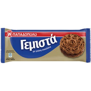 Greek style SANDWICH CHOCOLATE biscuits PAPADOPOULOU 12x85gr
