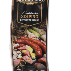 Greek frozen country style pork sausage w leek SIMEONIDIS approx. 15kg/case code