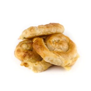 Greek frozen mini twirly cheese pies 8kg/case PBF code 17500