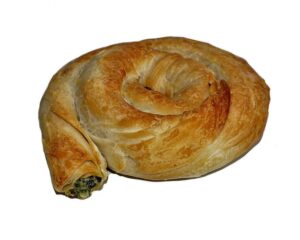 Greek style frozen individ. vegan twirly spinach pies 40x230gr/case PBF code 17020