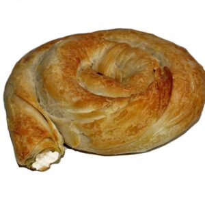 Greek country style twirly individ. cheese pies 40x230gr/case PBF code 17000