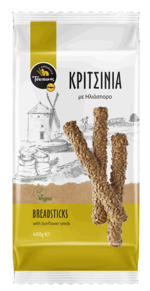 Greek packaged breadsticks w sunflower seeds TSATSAKIS 400gr