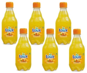 Greek fizzy orange drink LOUX 12x330ml pet bottle