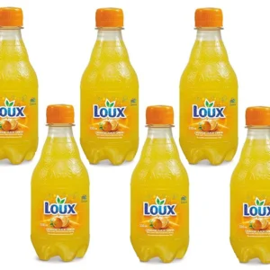 Greek fizzy orange drink LOUX 12x330ml pet bottle