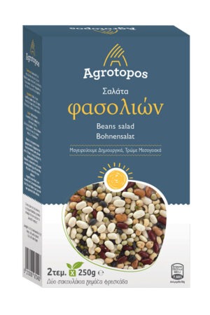 Packaged Greek style various BEANS SALAD AGROTOPOS 500gr