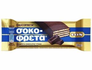 Greek waffer w dark chocolate SOKOFRETA ION 20x38gr