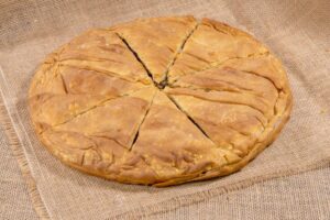 Greek country style wheel vegan mushroom pie 6x2200kg 6portions/wheel STA (MA-001)