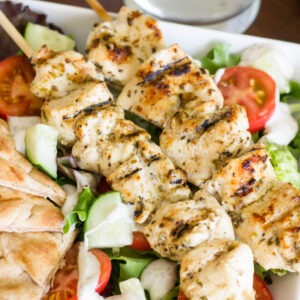 Greek frozen handmade marinated chicken fillet souvlaki 100gr 5kg/case LAF code 911010347