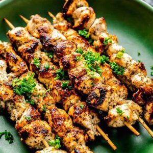 Greek frozen handmade marinated chicken fillet souvlaki 100gr 5kg/case LAF code 911010347