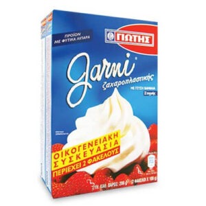Greek dry packaged chantilly GARNI GIOTIS vanilla 2x100gr