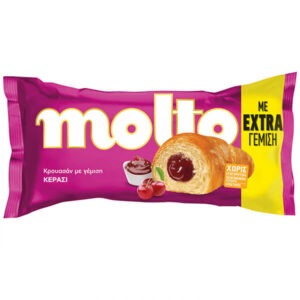 Greek packaged croissant MOLTO filled w cherry 98gr