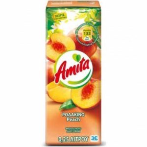 Greek natural peach juice AMITA 24x250ml