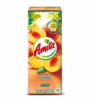 Greek natural peach juice AMITA 24x250ml