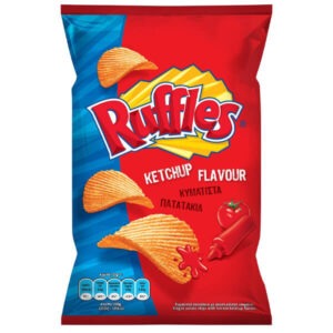 Greek chips RUFFLES w ketchup 29x95gr