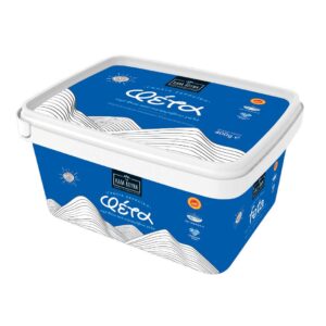 Greek PDO feta cheese in brine KALA VOUNA 400gr plastic container