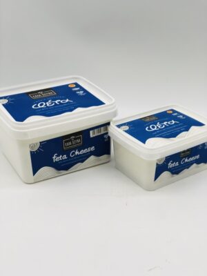 Greek PDO feta cheese in brine KALA VOUNA 400gr plastic container