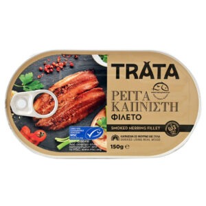 Greek canned smoked Greek herring fillet in vegetable oil 150gr TRATA