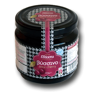 Greek traditional sour cherry preserve AGRIFREDA 453gr in jar