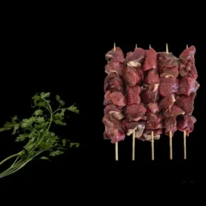 Greek frozen handmade lightly marinated lamb souvlaki 100gr GREEK FARM approx 7kg/case 130599403