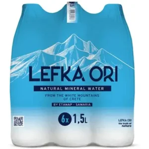 Greek natural mineral water LEFKA ORI 6×1,5lt pet