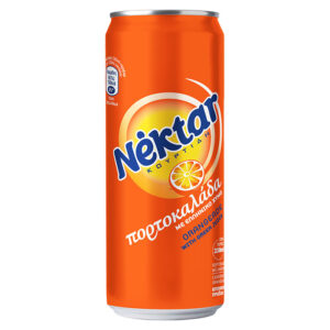Greek canned fizzy drink orangeade NEKTAR 24x330ml