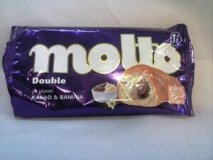 Greek packaged croissant MOLTO filled w cocoa-vanilla 18x98gr/case code 4287678