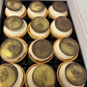 Greek style frozen individual VANILLA MADAGASCAR tart 12x160gr ZS code 51058