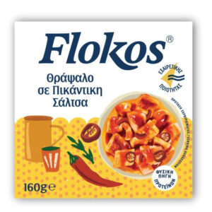 Canned spicy squids in tomato sauce FLOKOS by TRATA 160gr