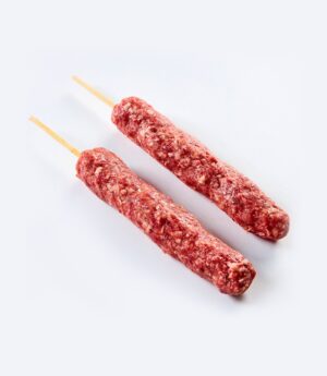 Greek frozen oriental beef-lamb kebab filled w philadelphia on skewer 100gr 5kg/case MAKEDONIKO FSM code 35011002