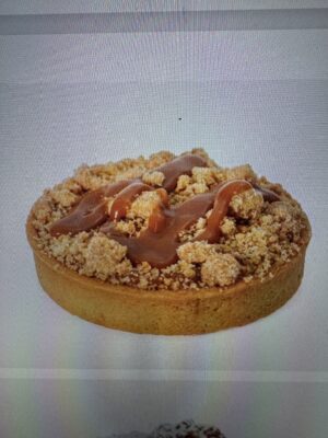 Greek style frozen individual BANOFFEE CRUMBLE tart 12x150gr ZS code 57074