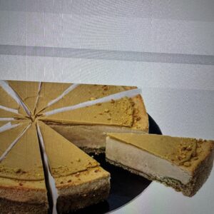 Greek style frozen engraved NY CHEESE CAKE PISTACHIO 12pcsx150gr/case ZS code 69637