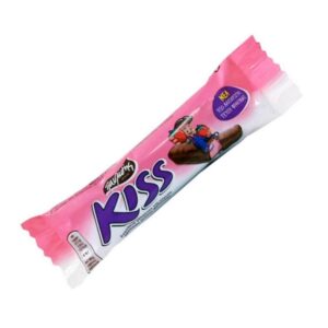 Greek chocolate wafffer filled w strawberry KISS 12x25gr code 4050809