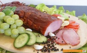 Cypriot traditional cold cut pork in blocks approx. 1,8kg/block LOUNTZA LAKIS