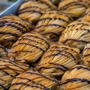 Greek style frozen mini SHELL CHOCO in syrup 2kg/tray MELI code 6502