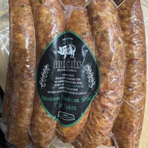 Greek country style pork sausage w leek MPEZA approx 1kg/pack