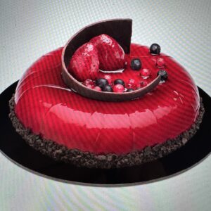 Greek frozen STRAWBERRY-CHOCOALTE birthday cake approx 1kg PP code 170007